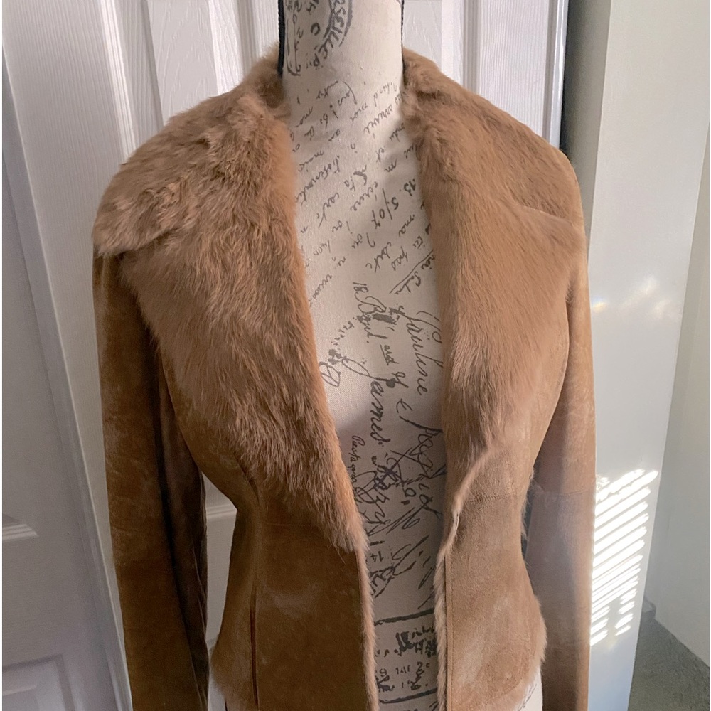 Size medium rabbit fur reversible jacket